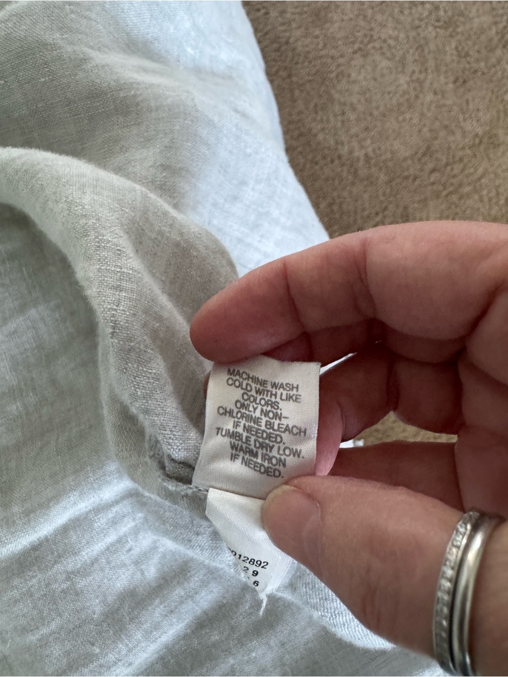 J. Jill Linen Button-Down Shirt- Soft Gray - Picture 5 of 8